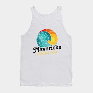 Mavericks California Surfing Surf Sunset Wave Tank Top